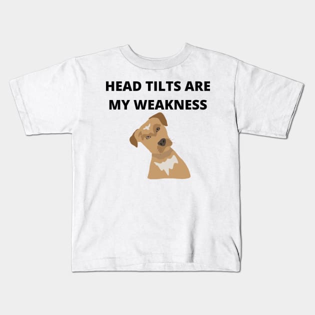 Dog Head Tilt Kids T-Shirt by njhasty